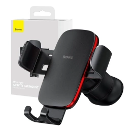 Uchwyt grawitacyjny Baseus Metal Age II – mocowanie na kratkę - czarny