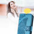 Etui z klapką do Motorola Edge 50 Ultra, Butterfly, niebieskie