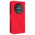 Etui z klapką do Honor Magic 5 Pro 5G, Card Slot, czerwone