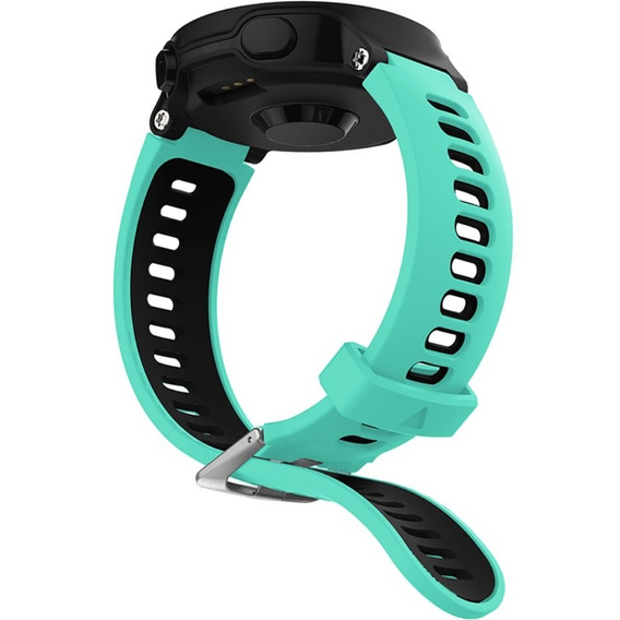 Pasek Silikonowy do Garmin Forerunner 220/230/235/620/630/735/735XT, Miętowy/Czarny