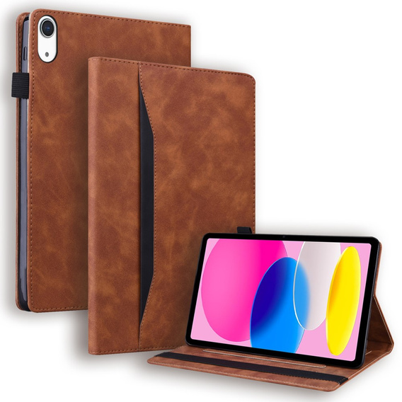 Etui do iPad 10.9" 2022 (10 gen.), Classic, z miejscem na rysik, brązowe