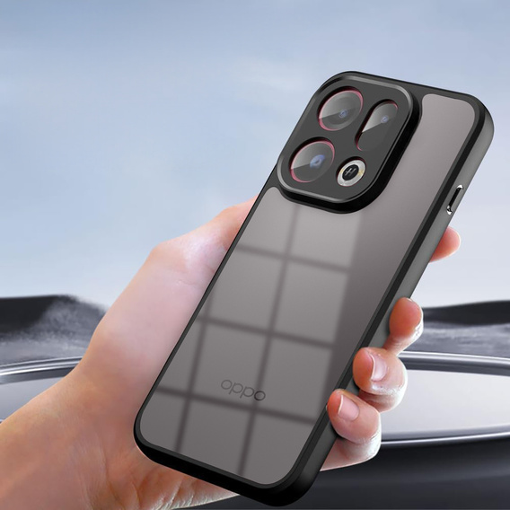 Etui do Oppo Find X9, Fusion Hybrid, przezroczyste z czarną ramką