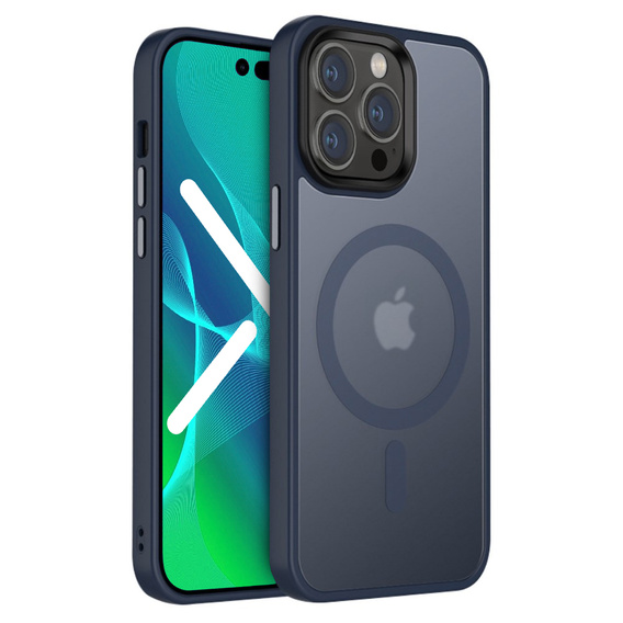 Etui do iPhone 14 Pro, Simple MagSafe, granatowe