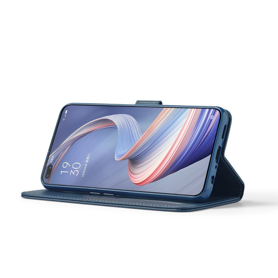 Etui z klapką do Oppo Reno 4 Z 5G, LC.IMEEKE, niebieskie