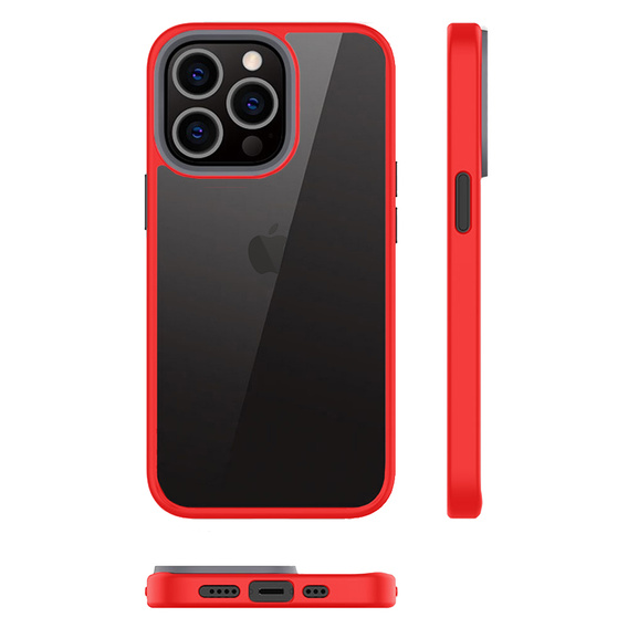 Etui do iPhone 13 Pro, ERBORD Hybrid Case, czerwone