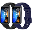 Pasek Silikonowy do Huawei Band 8 / Huawei Band 9 / Huawei Band 10, Czarny, Granatowy