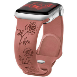 Pasek Silikonowy do Apple Watch 1/2/3/4/5/6/7/8/9/10/11/SE 38/40/41/42mm, Rose, Czerwony