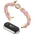 Kobieca bransoleta do Xiaomi Smart Band 10 / 9 / 8, różowa / złota