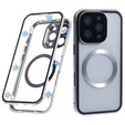 Etui Magnetic Dual Glass MagSafe do iPhone 16 Pro Max, srebrne
