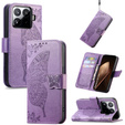 Etui z klapką do Xiaomi 15T Pro, Butterfly, fioletowe