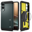 Etui Spigen do Samsung Galaxy S25 Edge, Tough Armor MagSafe, zielone + Szkło Hartowane 9H