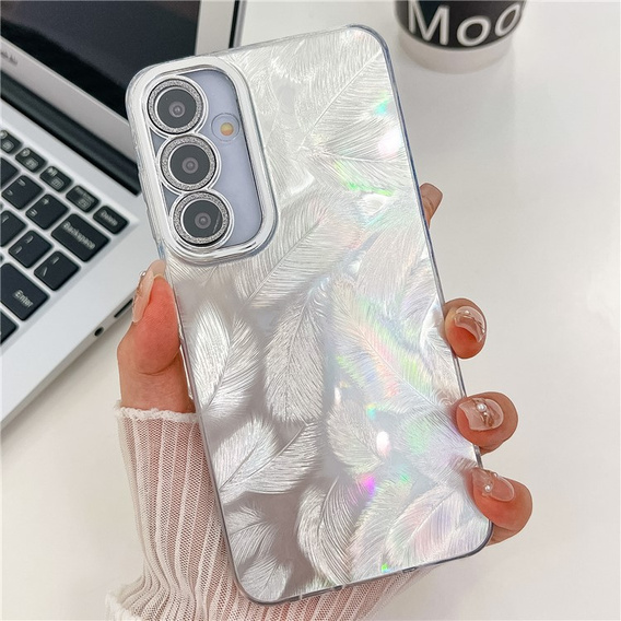 Etui do Samsung Galaxy A36 5G / A56 5G, Feather, srebrne