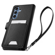 Etui Spigen Wallet "S" do Samsung Galaxy S25+ Plus, Czarne + Szkło Hartowane 9H