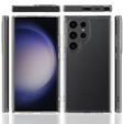 Zestaw Etui do Galaxy S24 Ultra, Fusion Hybrid, przezroczyste + 2x Szkło na ekran z ramką do montażu