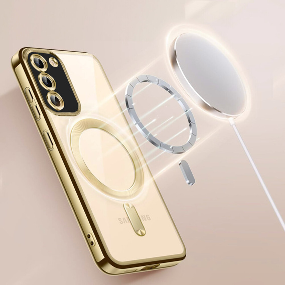 Etui do Samsung Galaxy S20 FE, Electro MagSafe, złote + Szkło na ekran