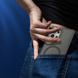 Etui do Samsung Galaxy S25 Ultra, Kickstand Matt Case, do MagSafe, szare + Szkło na ekran