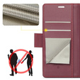 Etui z klapką CASEME do Samsung Galaxy A54 5G, Litchi Wallet, czerwone