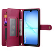 Etui z klapką do Samsung Galaxy A17 5G, Wallet Zipper Pocket, czerwone