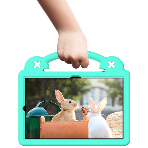Etui do Samsung Galaxy Tab S6 Lite 10.4" 2020/2022/2024 / Tab A7 2020 T500 / T505 / Tab S6 T860/T865, Cute Patterns, z podstawką, Zielone