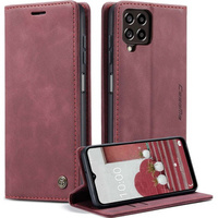 Etui CASEME do Samsung Galaxy M33 5G, Leather Wallet Case, bordowe