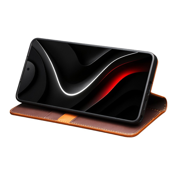 Skórzane etui Qialino do Samsung Galaxy S26 Ultra, brązowe