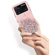 Etui do Xiaomi Poco M4 Pro 4G, Glittery, różowe