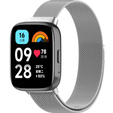 Pasek Bransoleta Milanese do Xiaomi Redmi Watch 3 Active, Srebrna