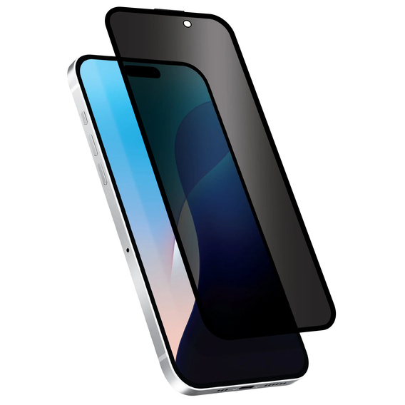 2x Szkło Hartowane prywatyzujące do iPhone 17 Pro / 17 / 16 Pro, ERBORD 9H Easy App Anti-Peep