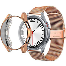 Bransoleta + Etui do Samsung Galaxy Watch 6 Classic 43mm, Różowe złoto