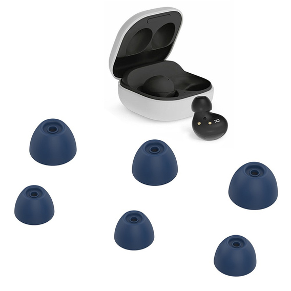 Silikonowe gumki do słuchawek Samsung Galaxy Buds2, 3 Pary, Blue