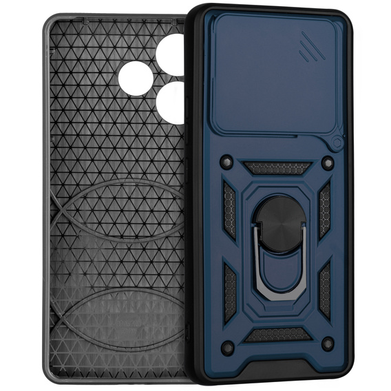 Etui pancerne do Oppo A5 Pro 5G, CamShield Slide, niebieskie