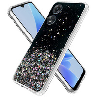 Etui do Oppo A17, Glittery, czarne