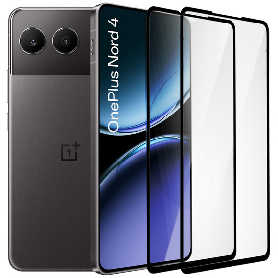 2x Szkło Hartowane do OnePlus Nord 4, ERBORD 3D pełne, szybka na cały ekran