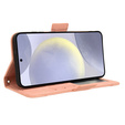 Etui z klapką do Samsung Galaxy S25 FE, Card Slot, różowe