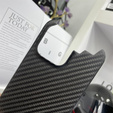 Etui do iPhone 15 Pro Max, karbonowe Carbon Fiber, matowe czarne