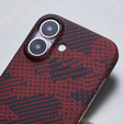 Etui do iPhone 16 Plus, Aramid Fiber MagSafe, czerwone