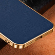 Etui do iPhone 13, Cowhide Leather, niebieskie