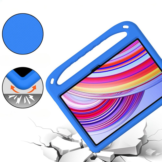 Etui dla dzieci do Xiaomi Redmi Pad Pro / Xiaomi Poco Pad, z uchwytem, niebieskie