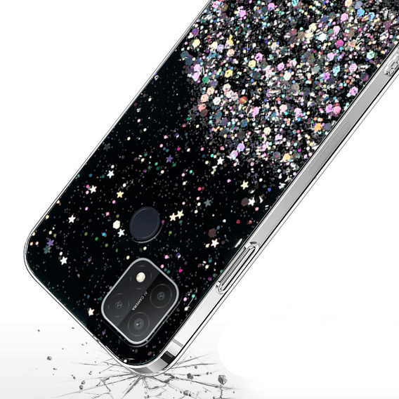 Etui do Oppo A15 / A15s, Glittery, czarne