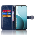 Etui z klapką do Oppo Reno 14 F / 14 FS, Wallet Rhombus, niebieskie