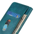 Etui z klapką do Xiaomi Poco F6, Split Leather, zielone