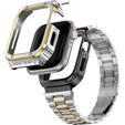Stalowa bransoleta z etui do Apple Watch Ultra 1/2/3 49mm, Srebrna / Złota