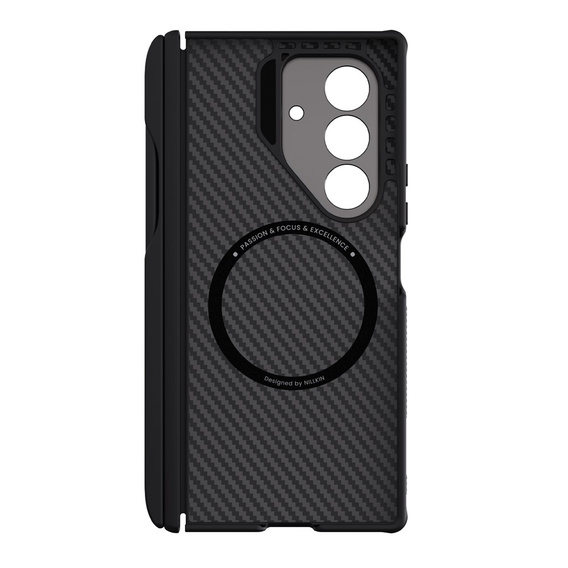 Etui z rysikiem do Samsung Galaxy Z Fold7 5G, pancerne Nillkin, do Magsafe - czarne