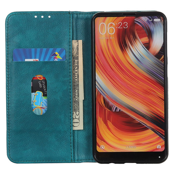 Etui do Xiaomi Redmi Note 13 Pro 4G, Wallet Litchi Leather, zielone