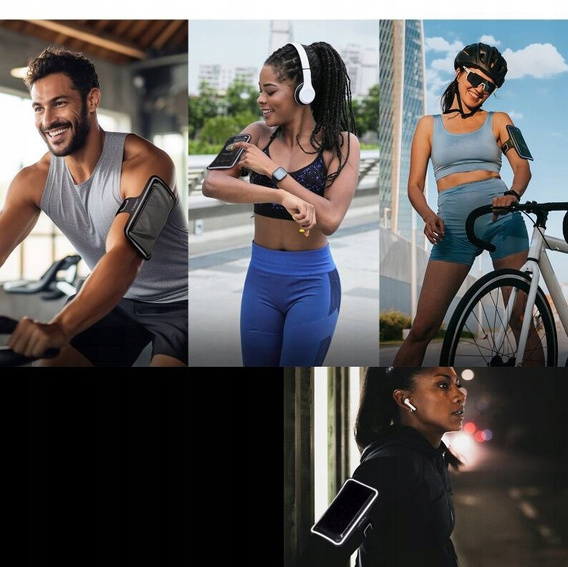 Etui na ramię SPIGEN A703 Dynamic Shield Armband do smartfonów do 6.9", czarne