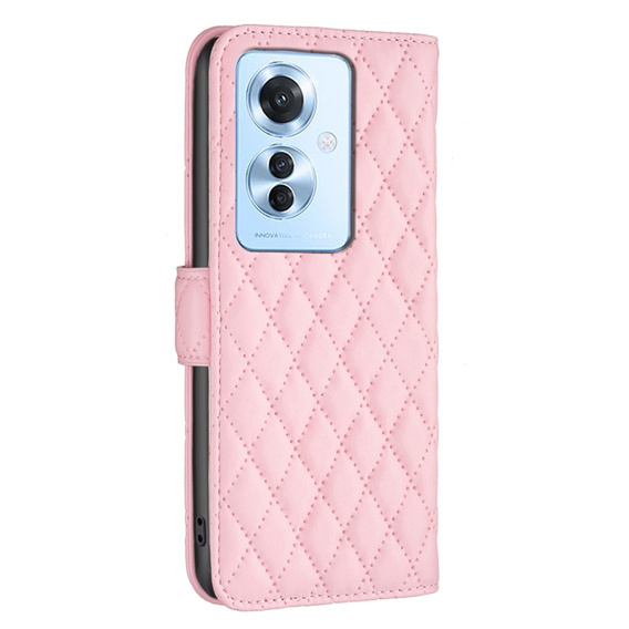 Etui z klapką do Oppo Reno 11F 5G, Wallet, BINFEN COLOR, różowe