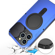 Etui do iPhone 15 Pro, DefenderMag, niebieskie