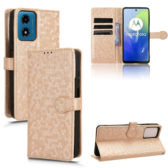 Etui z klapką do Motorola Moto G24 / G24 Power / G04, Wallet Rhombus, różowe