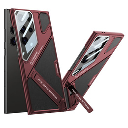 Etui do Samsung Galaxy S25 Ultra Mecha Style z podstawką – czerwone
