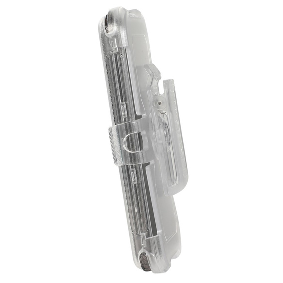 Pancerne Etui do Samsung Galaxy S24+, Belt Clip, z klipsem, przezroczyste / czarne
